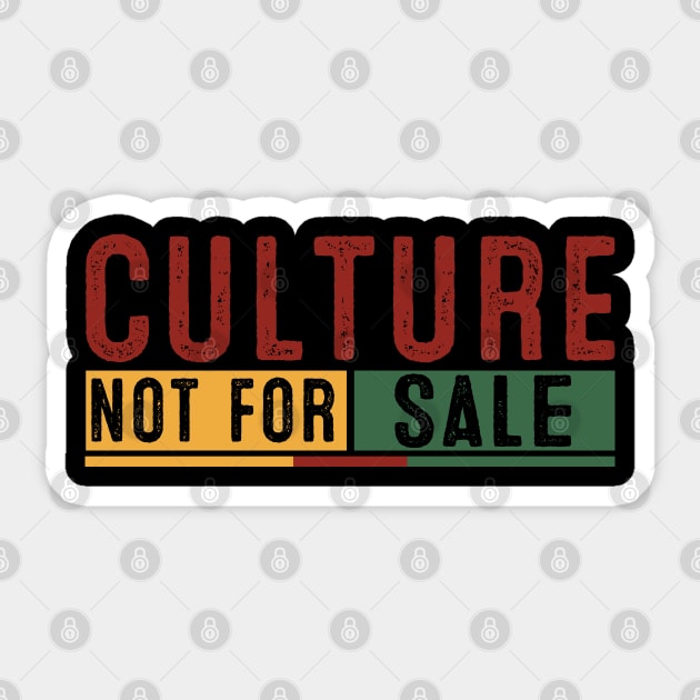 Culture Not For Sale Sticker by UrbanLifeApparel